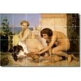 thumbnail image 1 of Ceramic Tile Mural-Jean Gerome Animals Painting 44. 25.5" w x 17" h using (24) 4.25 x 4.25 ceramic tiles, 1 of 3