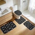 thumbnail image 5 of Butterfly and Moon Gothic Pattern Bathroom Rug Set 4 Piece,Includes Contour,Lid Cover,Bath Mat,Non-Slip Extra Soft Absorbent Washable, 5 of 5