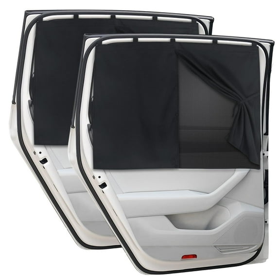 Car Window Shades, Magnetic Double Layer Auto Sun Shade for Side Windows Privacy Full Covers/Half Shade Options Back Car Window Curtains for Baby Protection