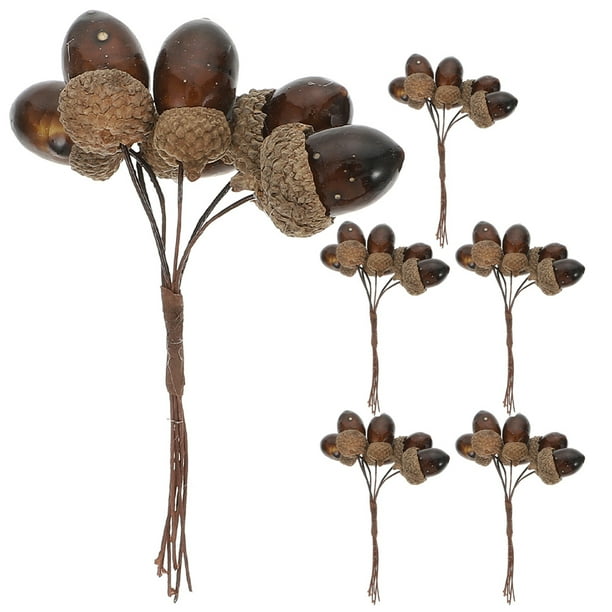 6 uds piñas simuladas manojo de piñas falsas decoraciones de piñas selección de piñas