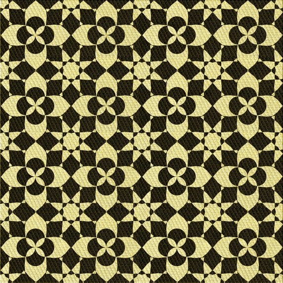 Ahgly Company Indoor Square Patterned Midnight Gray Area Rugs, 5' Square