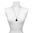thumbnail image 3 of Delight Jewelry Acrylic Sitting Black Cat with Crystal Eyes Silvertone Always My Sister Bar Charm Necklace, 23", 3 of 4