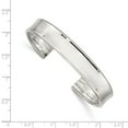 thumbnail image 3 of White Sterling Silver bracelet Cuff 10 mm 10mm Polished Bangle, 3 of 3