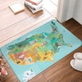 thumbnail image 2 of Vsdgher USA Tourist Map print Flannel Anti-Slip Floor Mat Comfort Mat Floor Carpet for Decor, Non-Slip, Home, Office, Laundry, Durable, 2 of 5