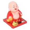 thumbnail image 2 of Buddha Figurine, Monk Decoration Solar Power Eco Friendly Auto Shaking Hand  For Gifts L,S, 2 of 8