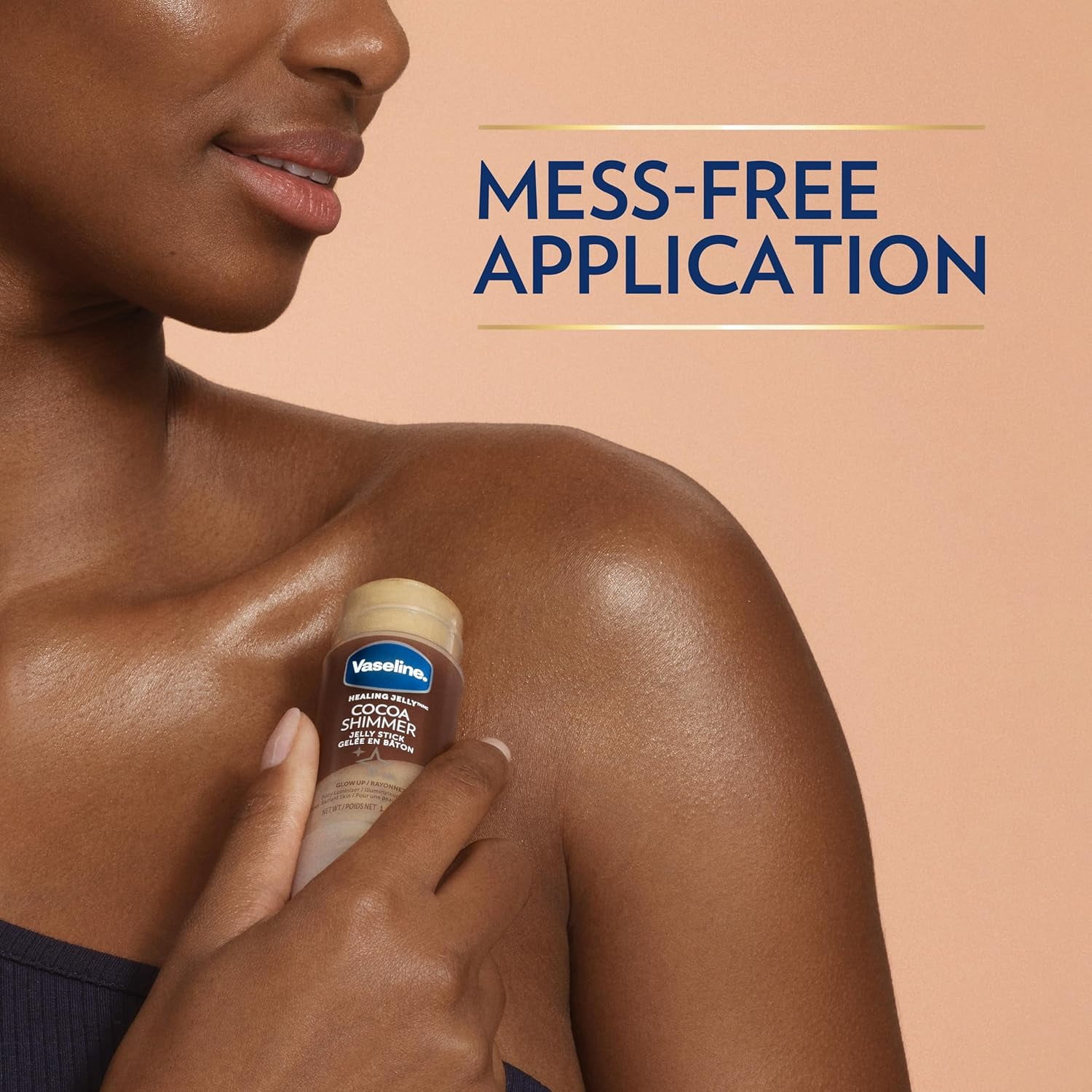 Vaseline Cocoa Shimmer Jelly Stick GLOW UP Body Luminizer For Dewy Radiant Skin 1.4 oz - 3 Count