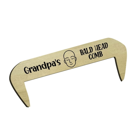 Osdhezcn Balds Head Hair Comb Woodens Balds Man Hair Comb Funny Hair Styling Tool Gifts