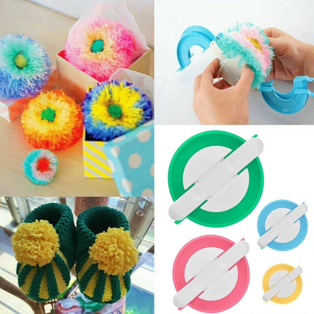 Set 8 Macchine Per Pompon In 4 Misure (3.5/5.5/7/9 Cm) – Con Tagliafilo, Per Lana E Lavori Fai-da-te