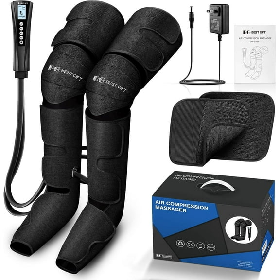 BestGift Air Compression Massager with Heat for Foot,Leg,Calf,Thigh and Knee