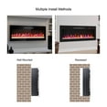 thumbnail image 4 of Mondawe 60 inch recessed ultra thin tempered glass front wall mounted electric fireplace with remote and multi color flame & emberbed, LED light heater, 4 of 12