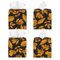 thumbnail image 2 of Xecao fall leaf for Tissue Box Cover Holder Square - Leather Decorative Organizer for Tabletop, Bathroom, Car, Office, 2 of 7
