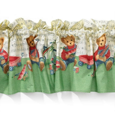 Blue Jean Teddy Antique Toys Valance