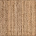 thumbnail image 1 of Unique Loom Braided Jute Hand-Woven Area Rug 4' x 4' Square Natural, 1 of 2