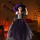 thumbnail image 1 of Txlixc, conjunto de disfraz de Cosplay para niñas, vestido de bruja de Halloween con sombrero, atuendo para accesorios de juego de rol Txlixc Moda, 1 of 8