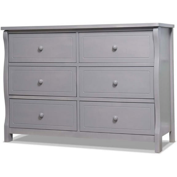 Bowery Hill Contemporary Double Dresser in Weathered Gray Finish
