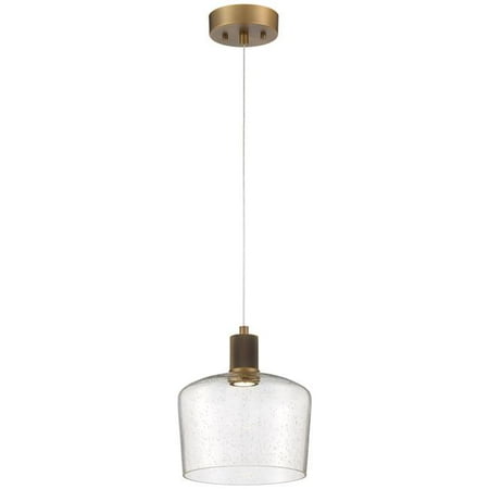 

Access Lighting 63141LEDD-ABB-SDG 8 in. Port Nine 1 Light LED Pendant Ceiling Light Chardonnay - Antique Brushed Brass - Seeded Glass