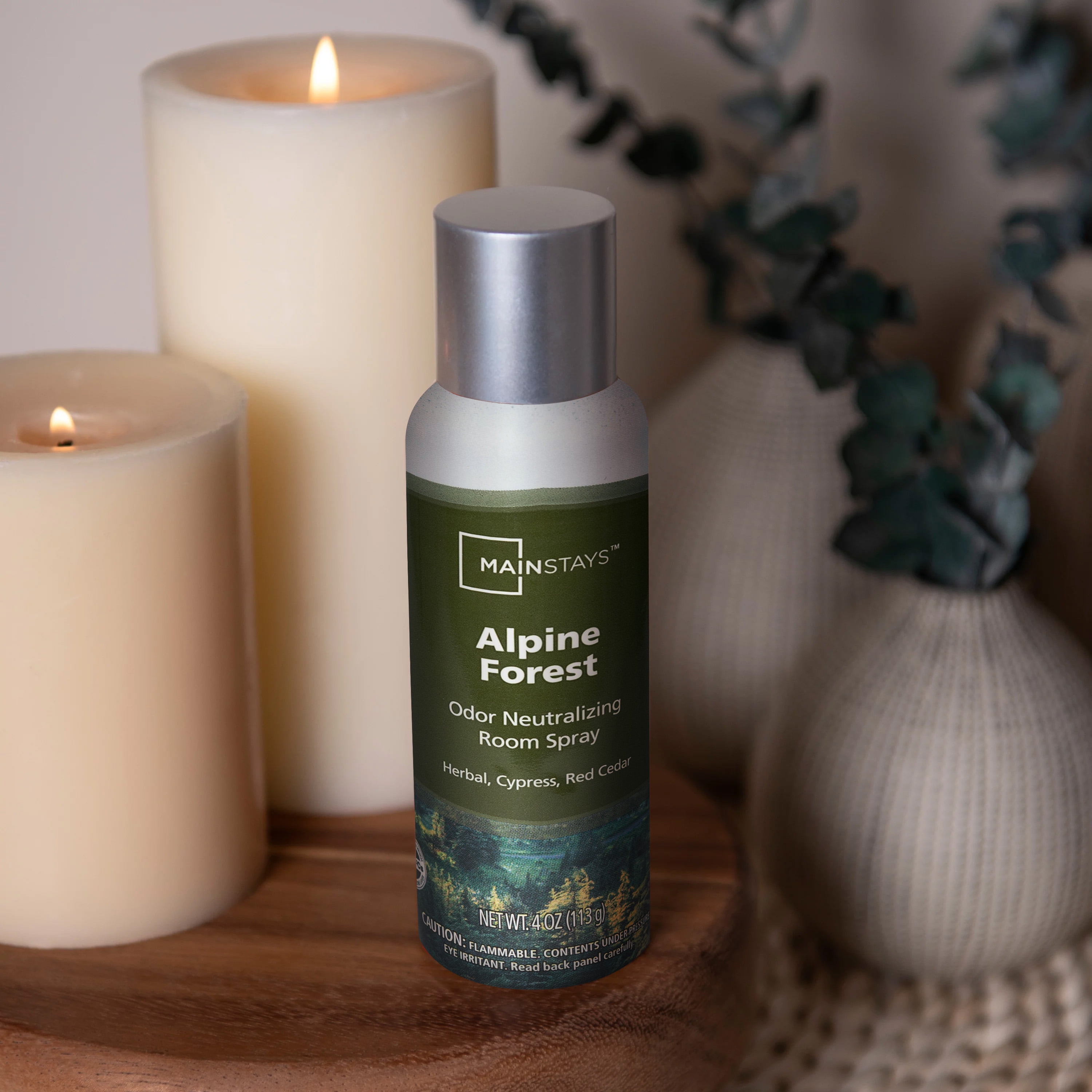 Mainstays Odor Neutralizing Room Spray, Alpine Forest Fragranced Air Freshner, 4 oz.