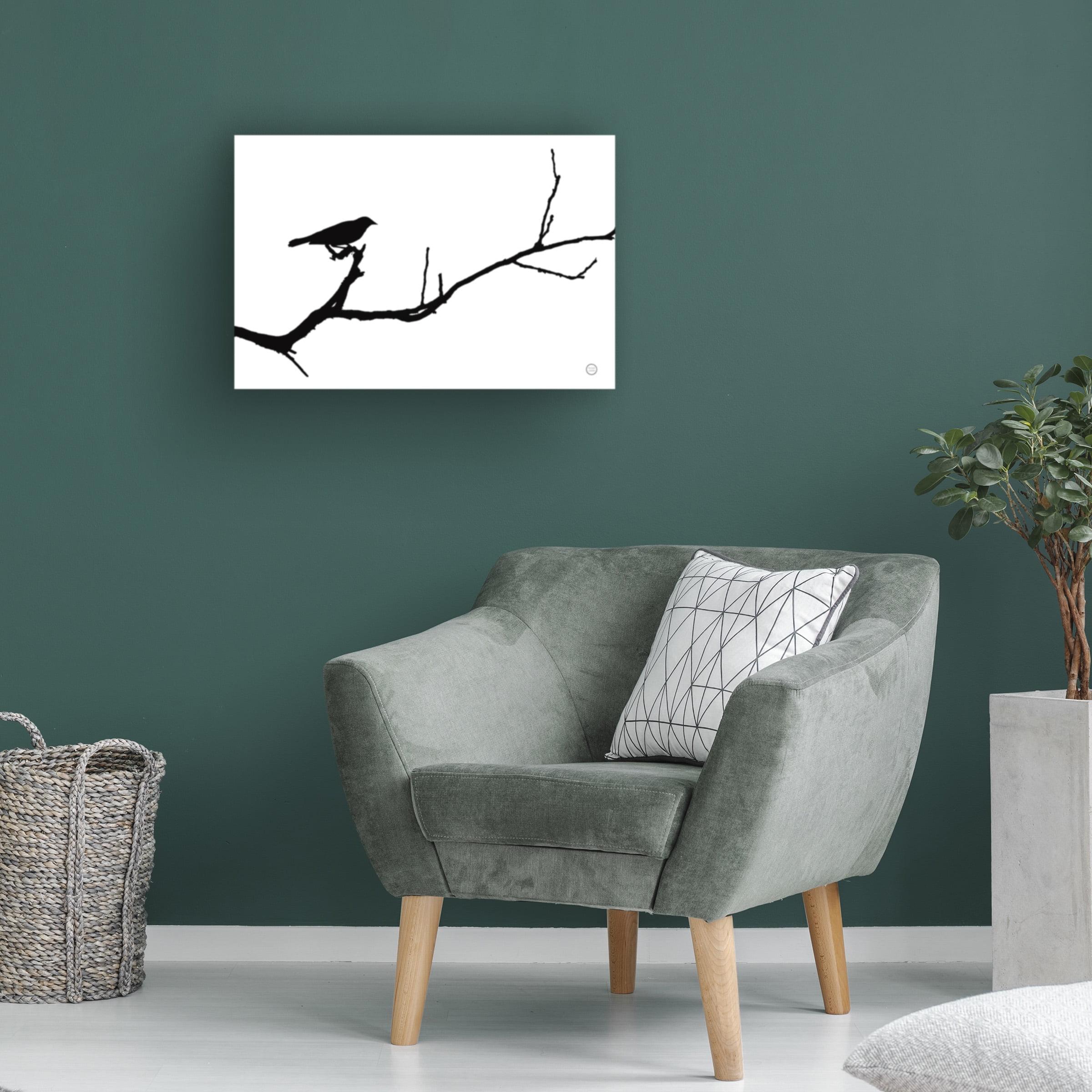 Nathan Larson 'Bird Silhouette' Canvas Art
