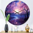 thumbnail image 1 of Designart "Transcendent Twilight Sky Photo wall art" Landscapes Oversized Wall Clock, 1 of 6