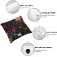 thumbnail image 4 of Acheng Throw Abstract Graffiti Pillow Cover Colorful Neon Paint Splatters on Black Square Decorative Throw Pillow Cushion Case for Home Couch Living Room Bed Sofa Car Pillowcase 2 pcs White, 4 of 6