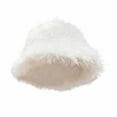 thumbnail image 2 of Winter Fuzzy Bucket Hats for Women Warm Furry Faux Fur Hat Fluffy Fisherman Cap, 2 of 4