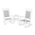 thumbnail image 5 of polywood 3-piece jefferson woven outdoor rocking chair & side table set, 5 of 5