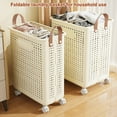 thumbnail image 4 of Cesta de Ropa de Cesta de Lavanderia Grande Plegable, Cesta de Lavandería Blanca Cremosa, Diseño Minimalista de Diseño de Lavander., 4 of 7