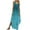 Blue, variant on Dvprdro Women's Summer Tank Dress Fashion Floral V Neck Spaghetti Strap Side Split Casual Loose Beach Sun Long Maxi Dress