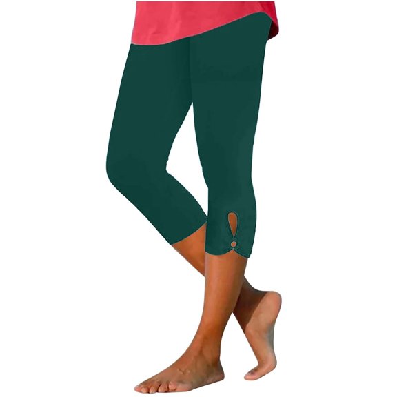 XIYON Leggings For Women Solid Color Calf Length Yoga Pants Workout Leggings Solid Color Soft Comfortable