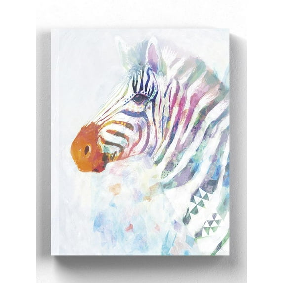 Watercolor Zebra I Wrapped Canvas -Victoria Borges Designs,