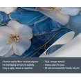 thumbnail image 4 of Modern Blue Flowers Wall Mural, Abstract Marble Texture Mural Wallpaper, Luxury Golden Lines Large Wallpaper For Bedroom Living Room Dining Room Wall Decor 55"W x 28"H (Not Peel and Stick), 4 of 6