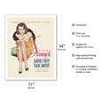 thumbnail image 2 of Ladies They Talk About - Starring Barbara Stanwyck - Vintage Film Movie Poster by Alberto Vargas c.1933 - Fine Art Matte Paper Print (Unframed) 11x14in, 2 of 4