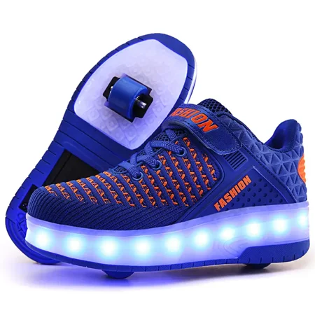 

Boys LED Light Soft-soled Sneakers Lightweight Breathable Non-slip Casual Shoes