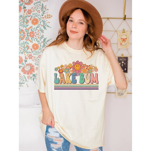 Lake Bum T-Shirt, Vacation Shirt, Summer Shirt, Beach Shirt, Womens Lake T-Shirt, Lake Vacation, LS449