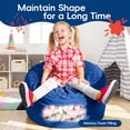 thumbnail image 6 of Fulsmile 2.5Ft Bean Bag Chair for Kids with Memory Foam Filling, Kid Cozy Plush Chair Detachable Soft Cover for Bedroom Living Room Play Room, Velvet Blue, 6 of 8