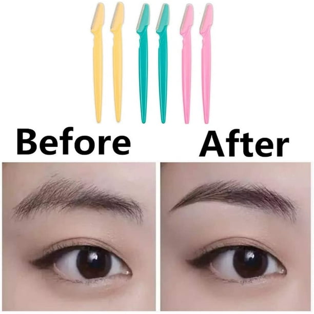 Cuchillas de afeitar para cejas Nitidez de precision para recortar y dar forma a las cejas Cuchilla de afeitar facial exfoliante multiusos y