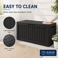 thumbnail image 6 of MINDYES 90 Gallon Deck Box, Outdoor Resin Storage Box with Gas Strut for Garden Patio Backyard, Black, 6 of 8