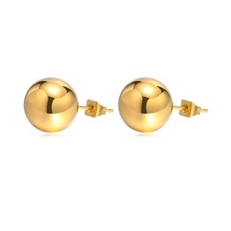7 Pairs 14K Gold Plated Ball Stud Earrings – 2-8mm Tiny Studs For Women – Hypoallergenic Sterling Silver Post