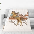 thumbnail image 1 of Fotbe Vintage Wild West Cowboy Manta de Franela Acolchonada con Estampado, Súper Suave y Esponjosa, Extra Grande para Sofá, Cama, Uso Todo el Año-60"x50", 1 of 7