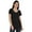 Black, variant on Womens Scoop-Neck T-shirt Short Sleeve Summer Basic Tee
