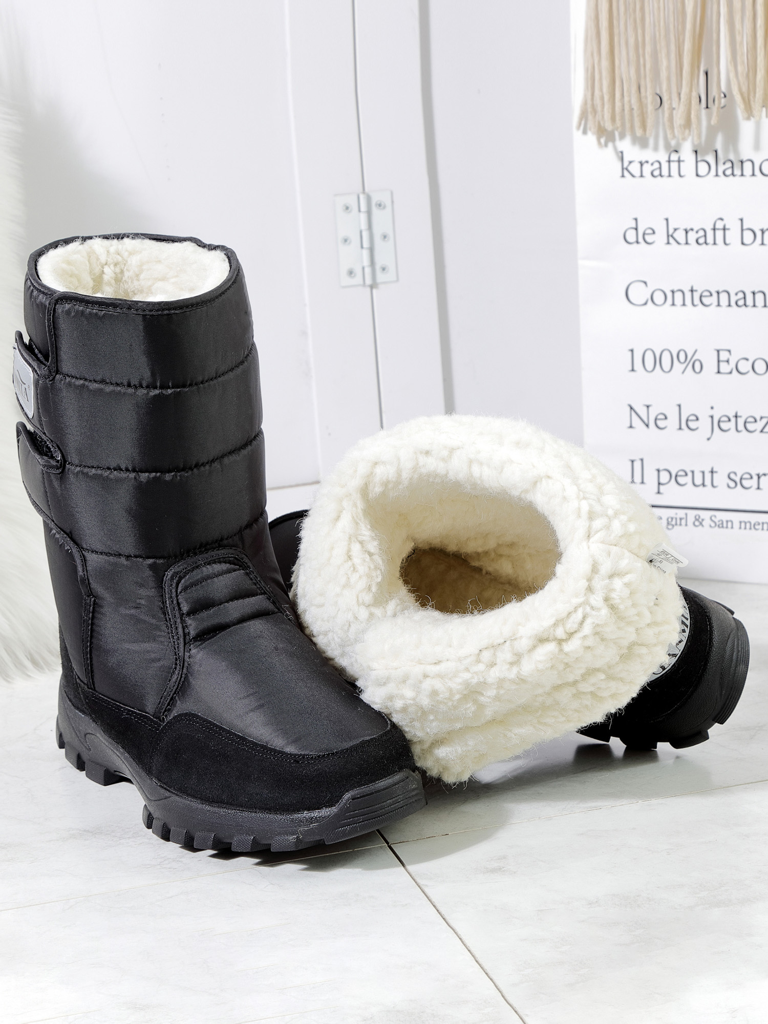 LUXUR Waterproof Snow Boots for Men 