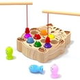 thumbnail image 1 of Juego de pesca magnético Edutree Wooden para niños de 2 a 4 años, 1 of 6