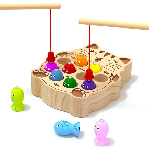Juego de pesca magnético Edutree Wooden para niños de 2 a 4 años