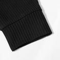 thumbnail image 7 of Ecqkame Mens Vintage Pullover Tops Textured Long Sleeved Turndown Collar Shirts Lightweight Breathable Soft Comfortable Top Black XXL, 7 of 7
