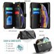 thumbnail image 3 of Bandolera para iPhone X XS Cartera【Bloqueo RFID】con Ranura para Billetes con Cremallera y 7 Tarjeteros, Correa Magnética para Hombro y Muñeca de Cuero PU Suave para iPhone X XS Cartera para Mujer, 3 of 10