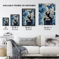 thumbnail image 3 of No Regrets Cobalt Blue Butterflies Woman Portrait Extra Large XL Wall Art Poster Print, 3 of 5