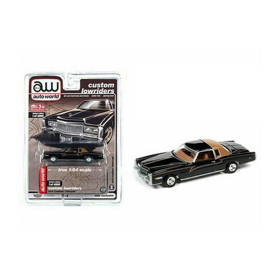 1975 Cadillac Eldorado, Black - Auto World CP7719 - 1/64 scale Diecast Model Toy Car