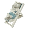 thumbnail image 2 of Figura de animal de resina, pequeña escultura, animal realista en silla de descanso, estatua oso azul macho, 2 of 9