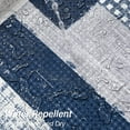 thumbnail image 2 of Masculine Shower Curtains for Bathroom Blue and Grey Shower Curtain Set Modern Geometric Shower Curtain for Mens Bathroom Decor Waterproof Waffle Weave Fabric Shower Curtain for Hotel Bathtub 72x72, 2 of 6
