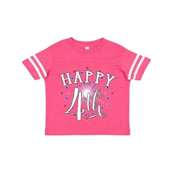 Inktastic Happy 4th- Fourth of July Firework Boys or Girls Toddler T-Shirt